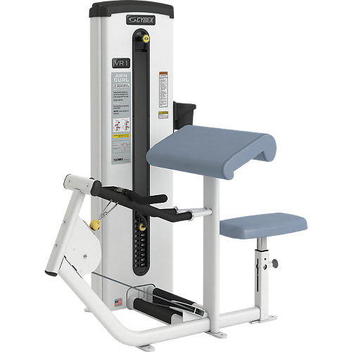 VR1 cable-based arm curl requires no axis of rotation alignment